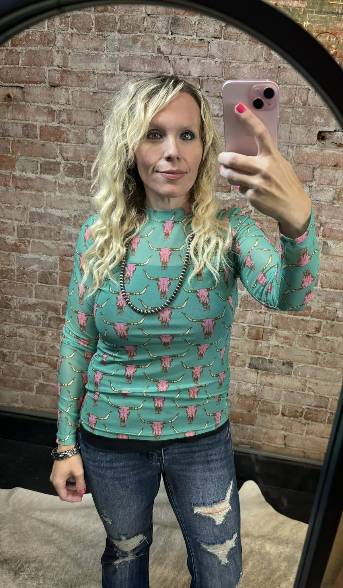 Cute Heifer Long Sleeve Mesh