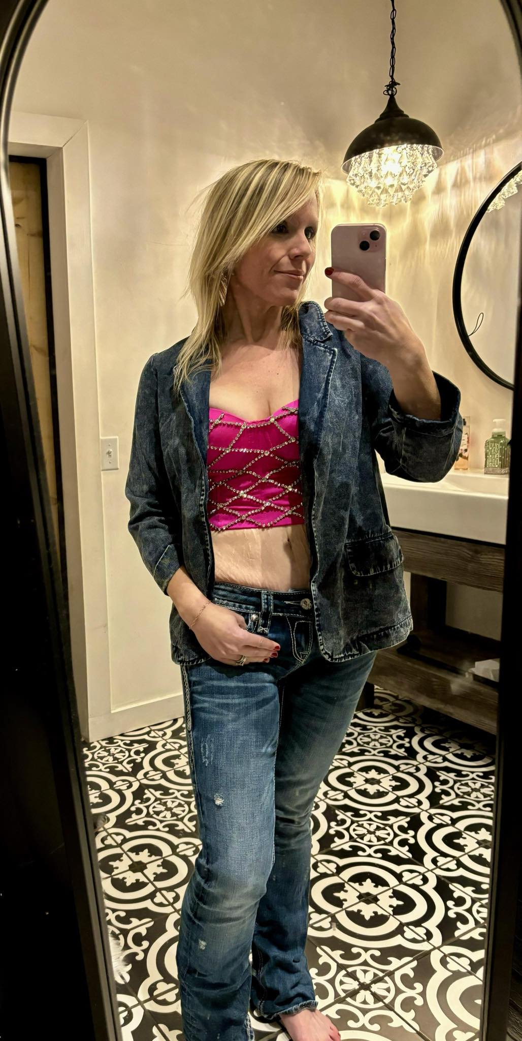 Denim blazer