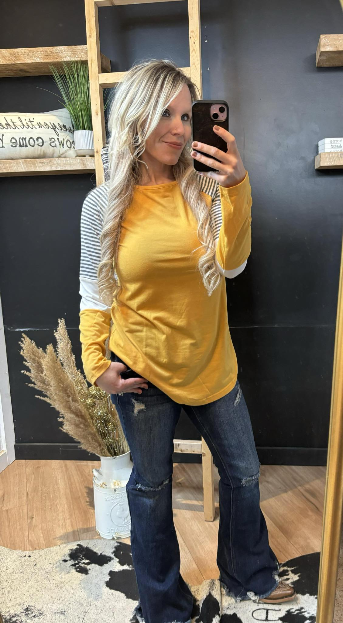 Striped Sleeve Christy Top