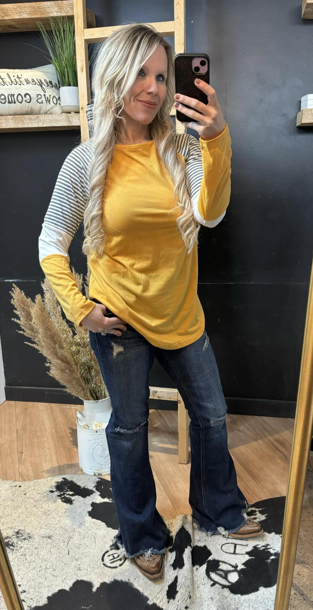 Striped Sleeve Christy Top