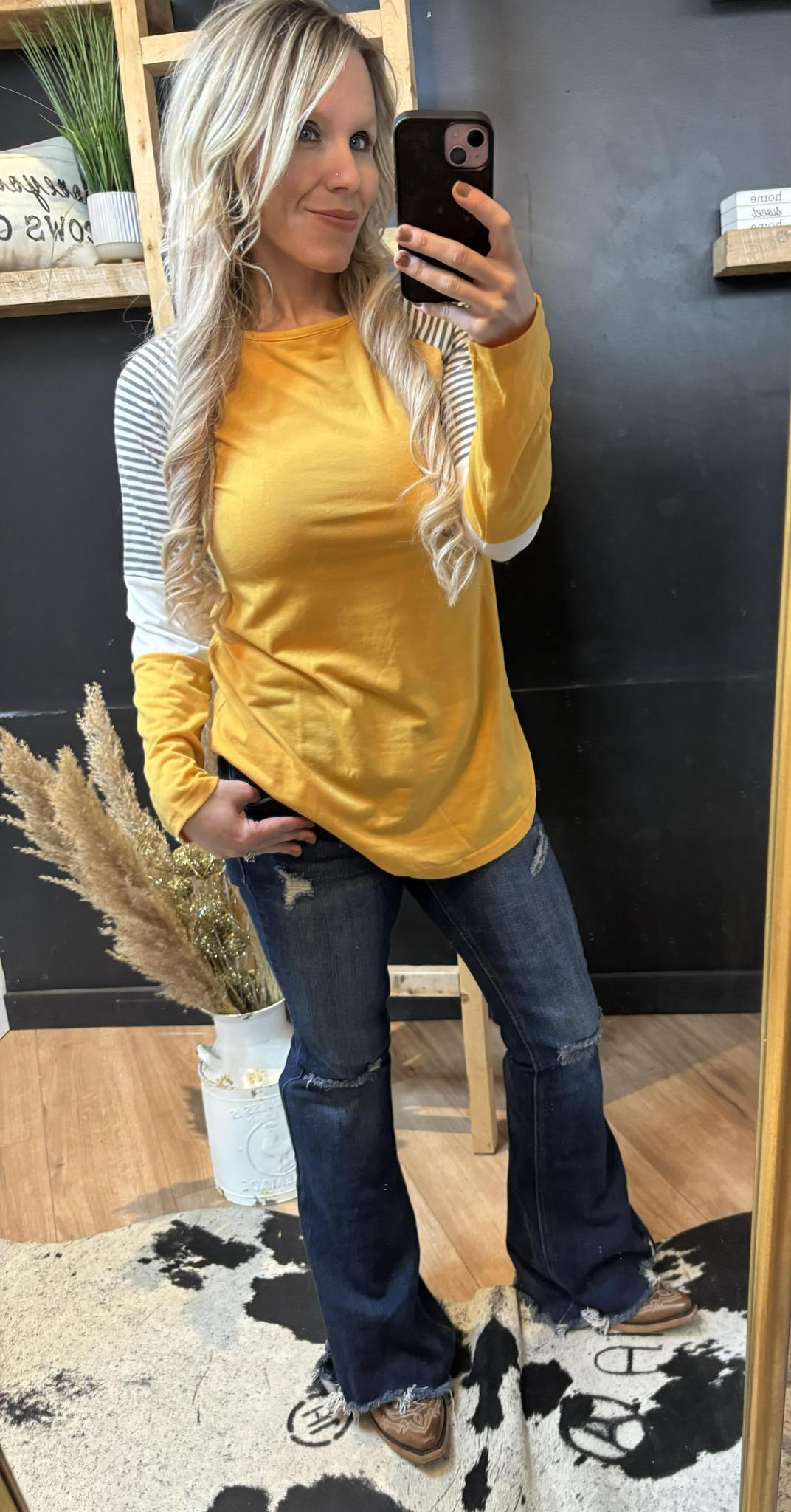 Striped Sleeve Christy Top