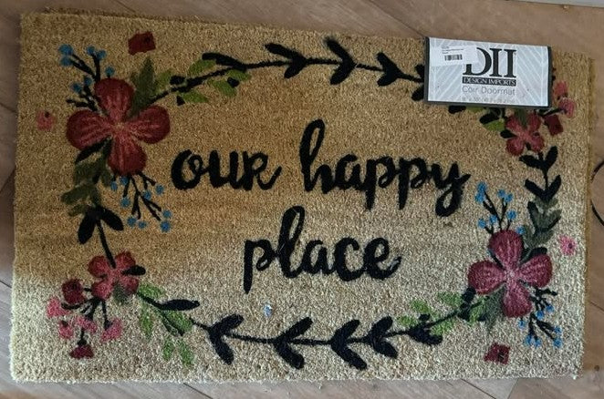 Our Happy Place door mat