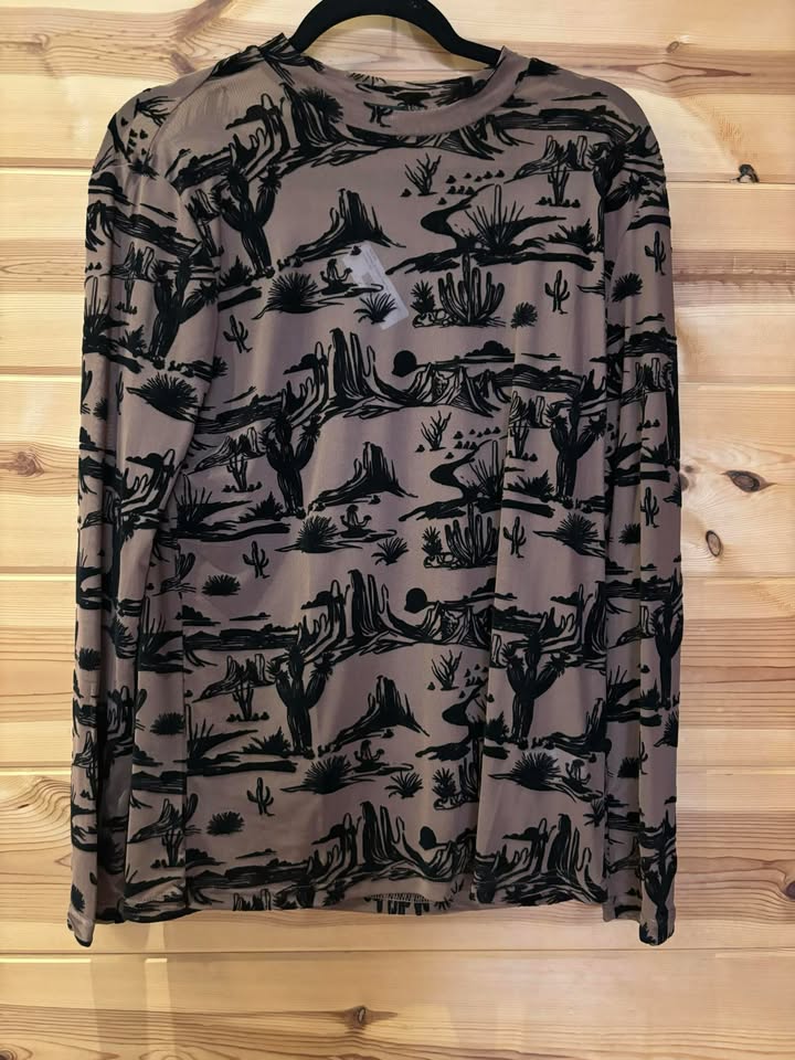 Wild West 3D Printed Mesh Top - PLUS BROWN