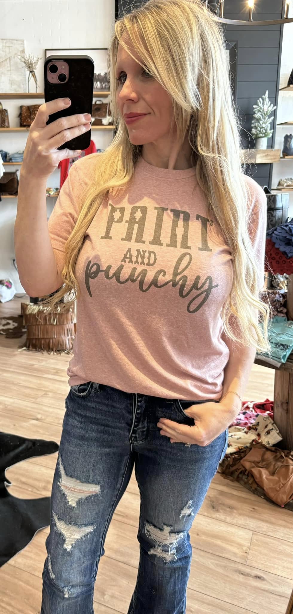 Paint and punchy tee