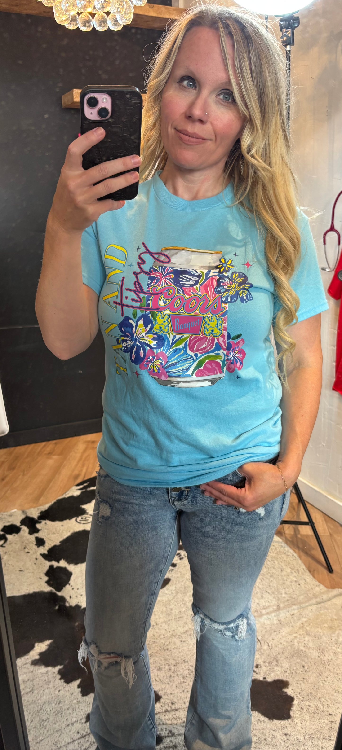 Tan & tipsy coors tee