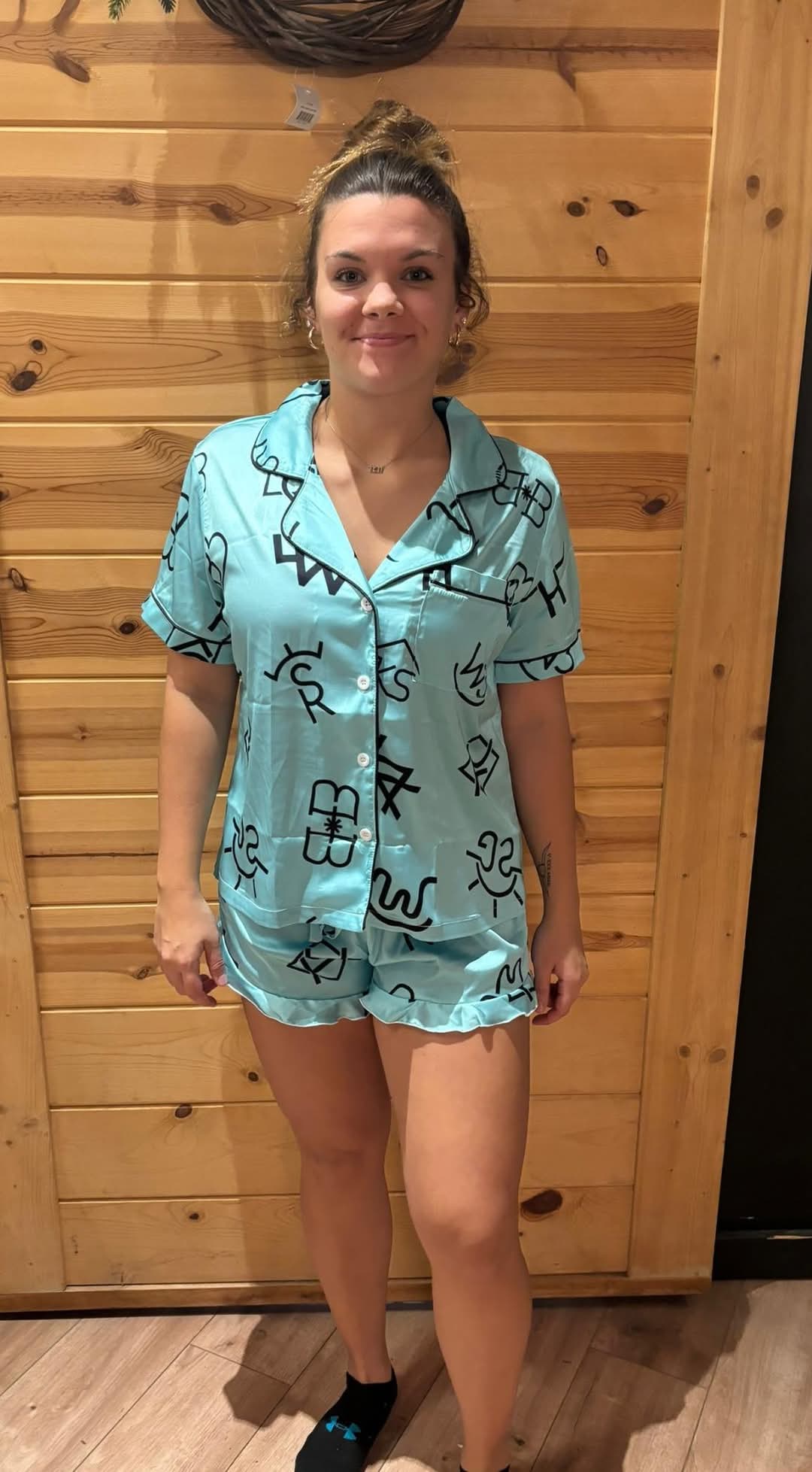 Turquoise Brands Silky Pj Set