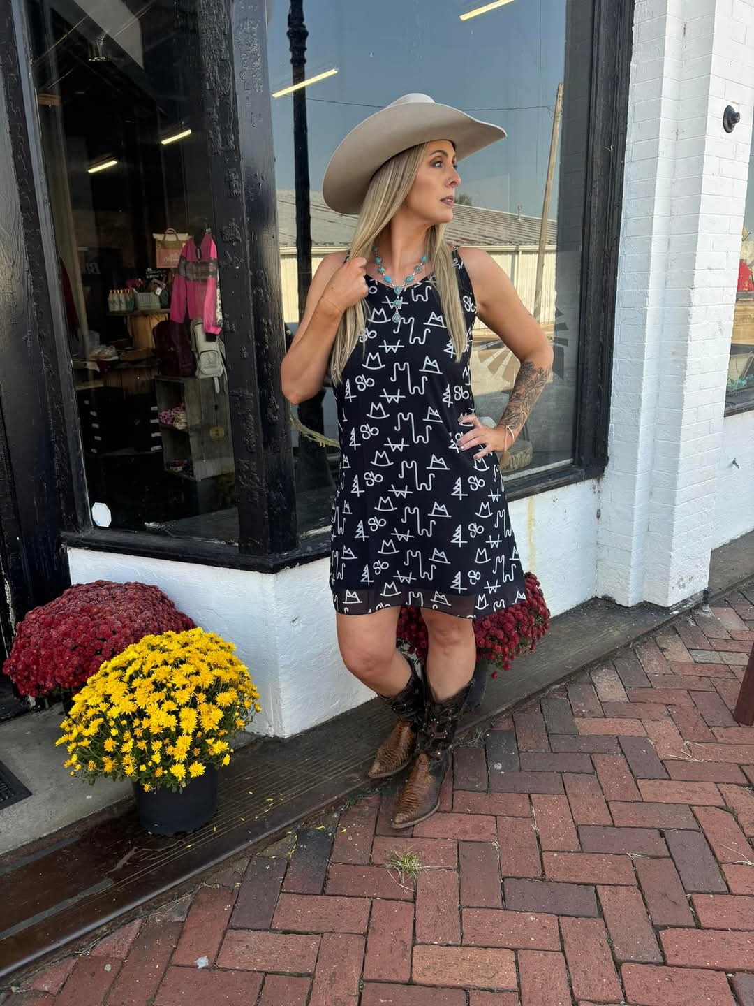 Black Brand Tank Dress