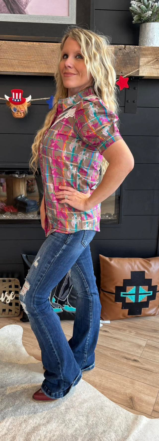 Plaid Posse top