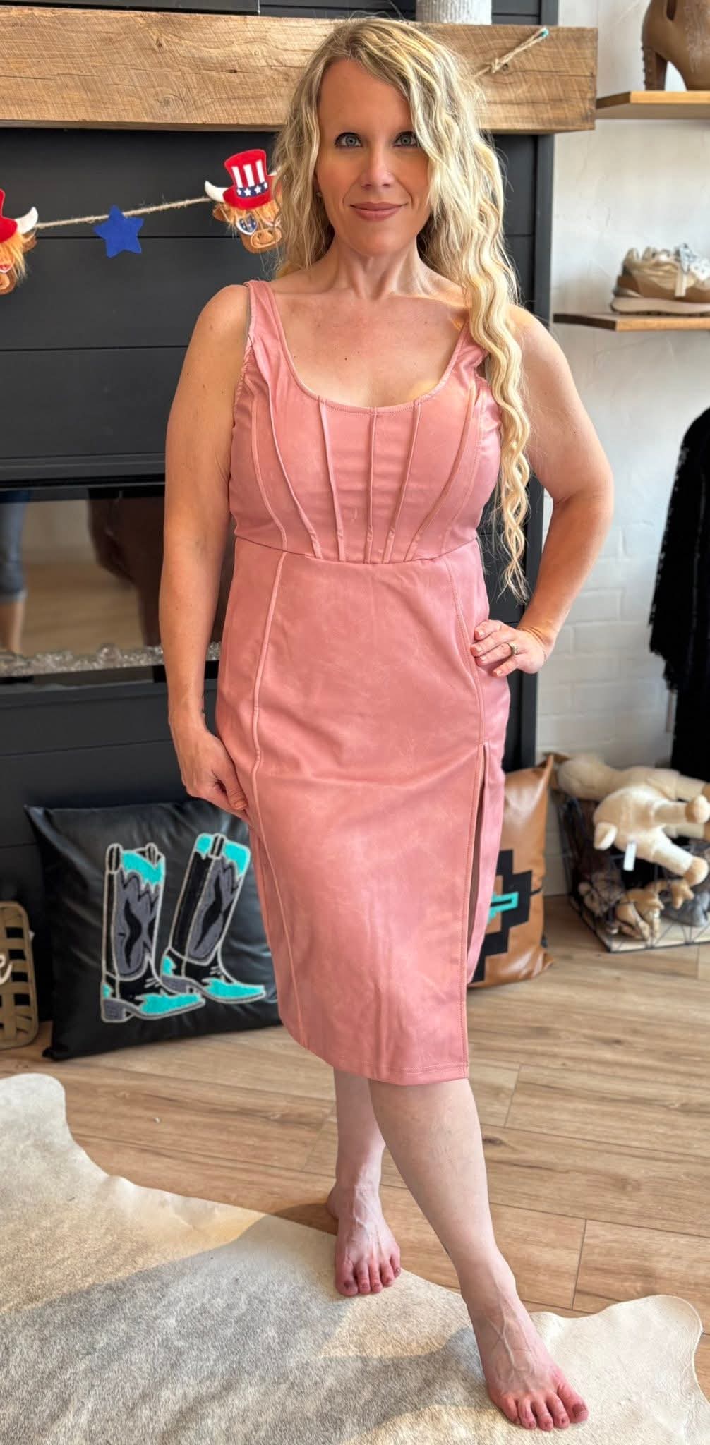 Rowdy rosa dress – Blurred Lines Med Spa & Boutique