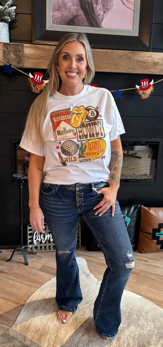 Stay wild cowgirl tee