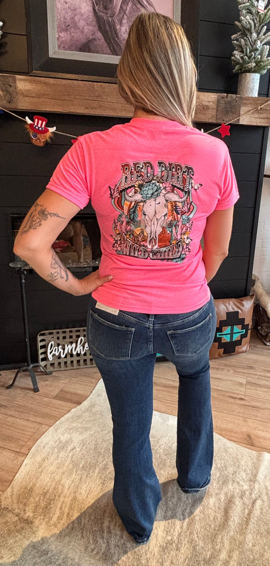 Red dirt wild child tee