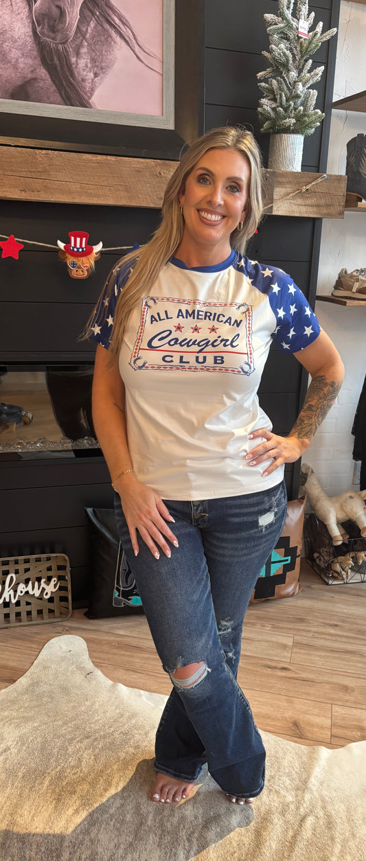 All American cowboy tee
