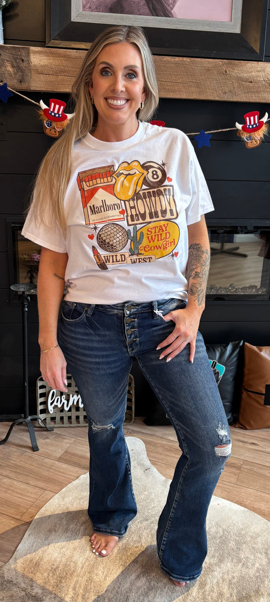 Stay wild cowgirl tee