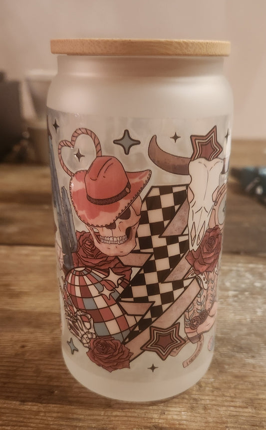 wild west 16oz glass