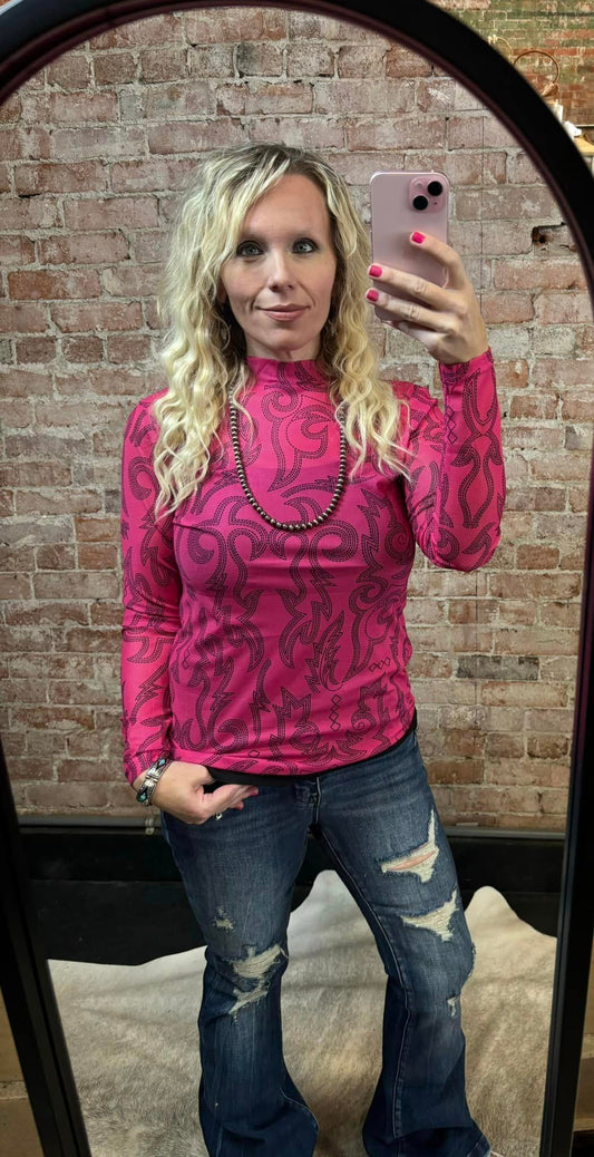 Cowgirls Like Us Mesh Top