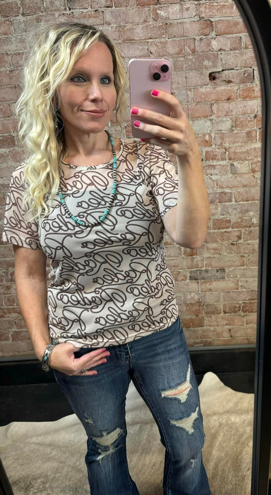 Rodeo Life Mesh Top