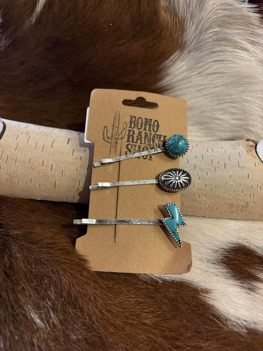 Western Hair Bobby Pin Set - wedding, prom hair, bridesmaids