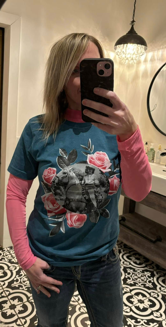 Flower Cowgirl Graphic T-Shirt