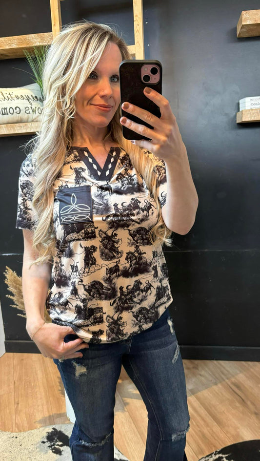 Rodeo Road Bootstitch Top