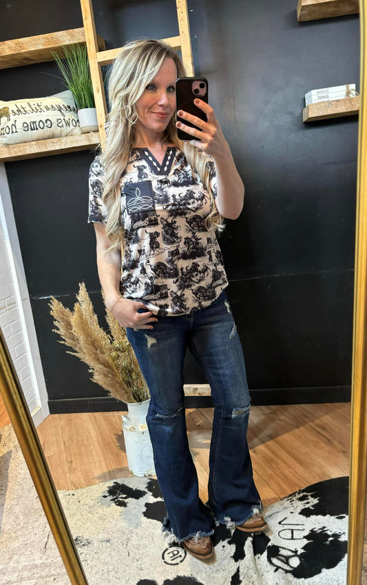 Rodeo Road Bootstitch Top
