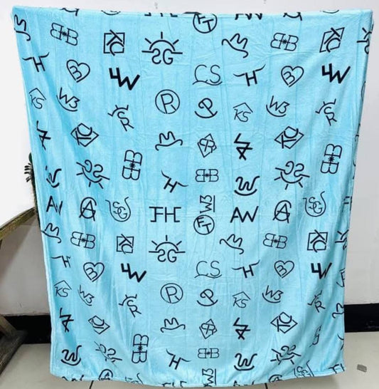 blue brand blanket