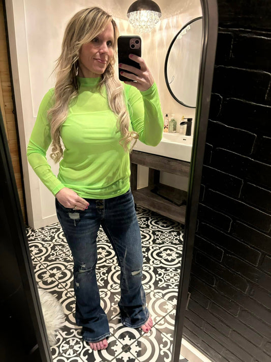 Neon green mesh