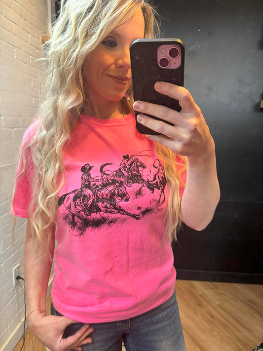 Neon Pink High Call Tee