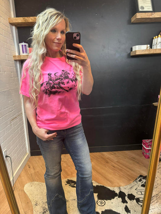 Neon Pink High Call Tee
