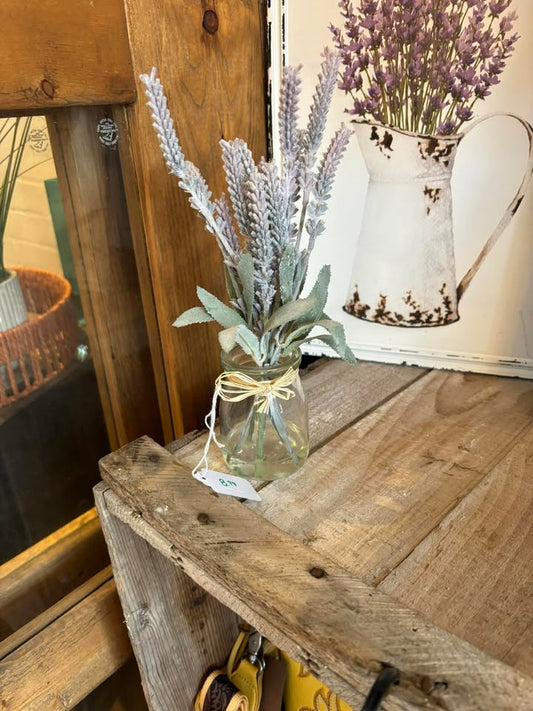 Lavendar floral jar