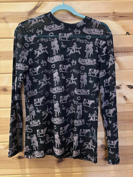 Western Scene 3D Print Mesh Top