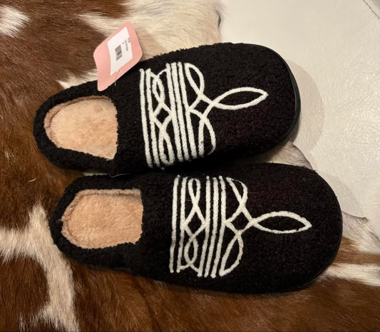 Boot stitch slippers