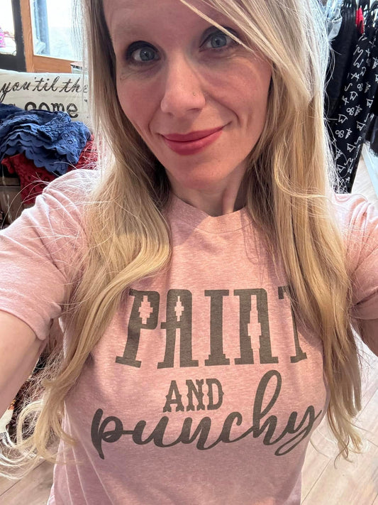 Paint and punchy tee