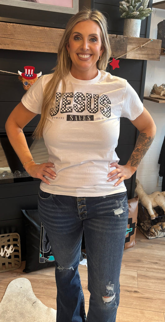 Jesus saves tee