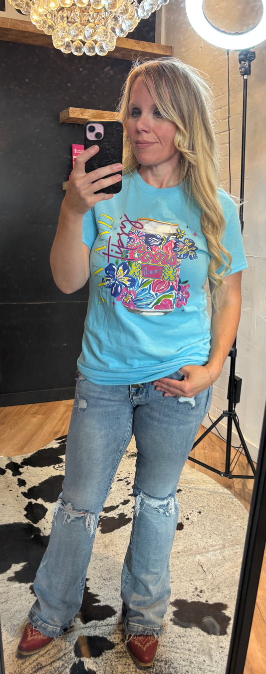 Tan & tipsy coors tee