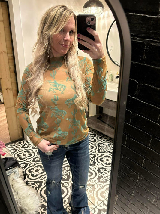 3D Printed Mesh Top - Turquoise