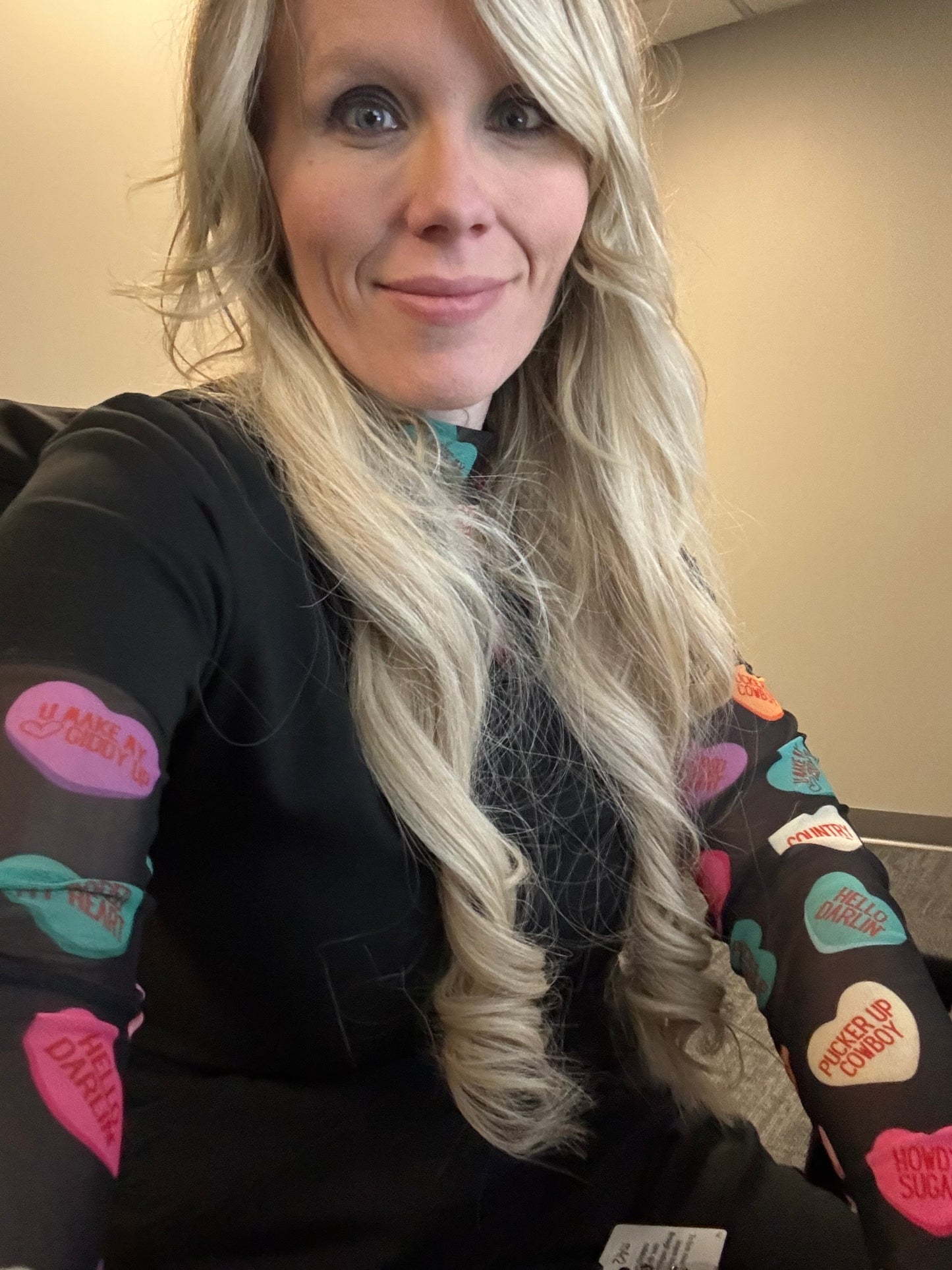 Cowboy conversation heart mesh