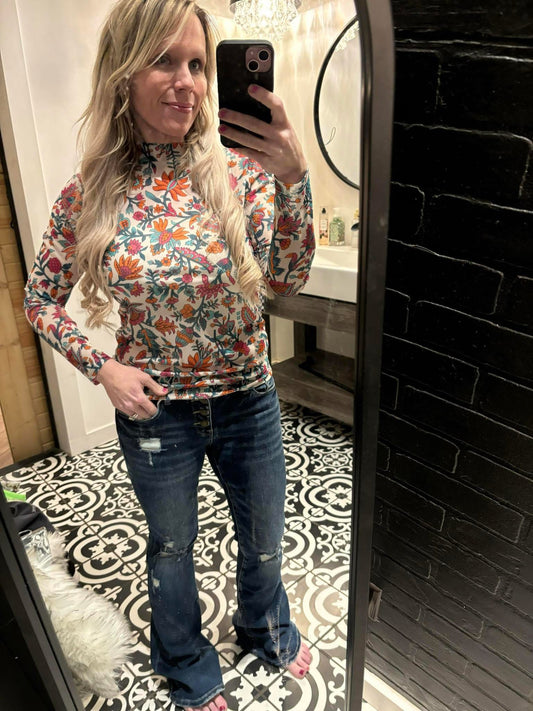 Buy Myself Flowers Mesh Top