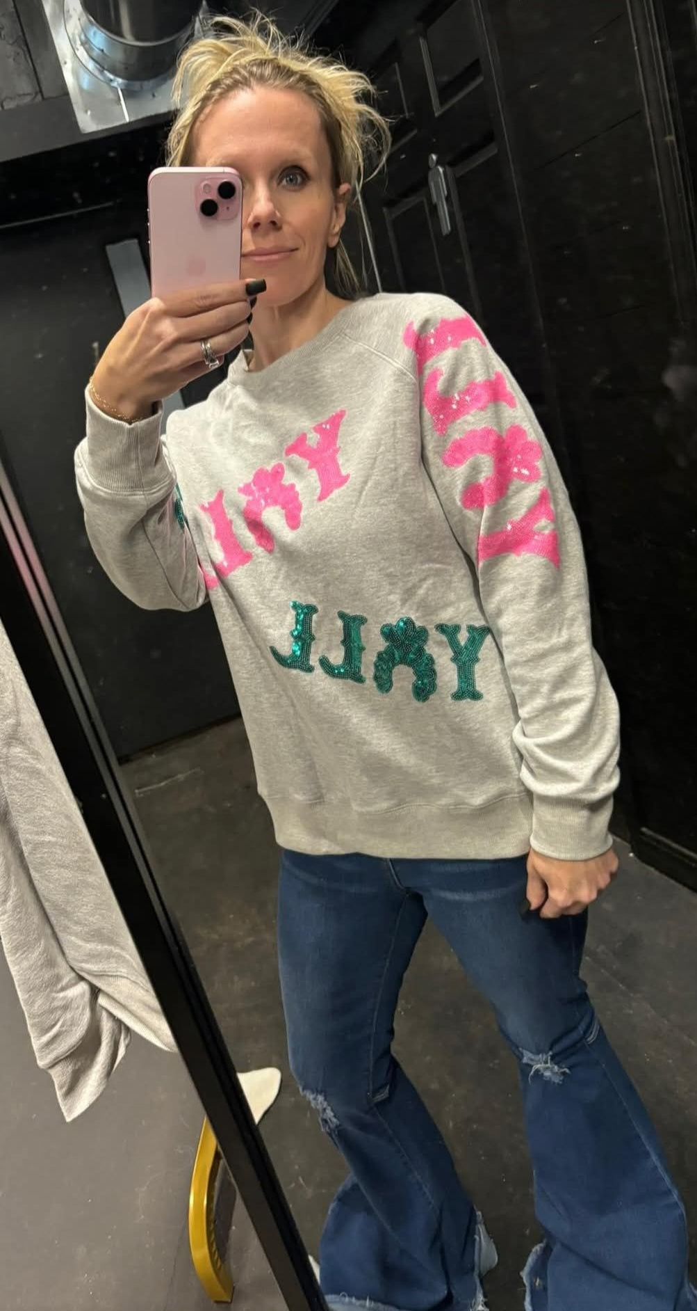 Yall Sequin Sweatshirt