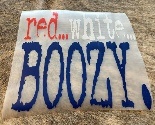 Red white & boozy tee