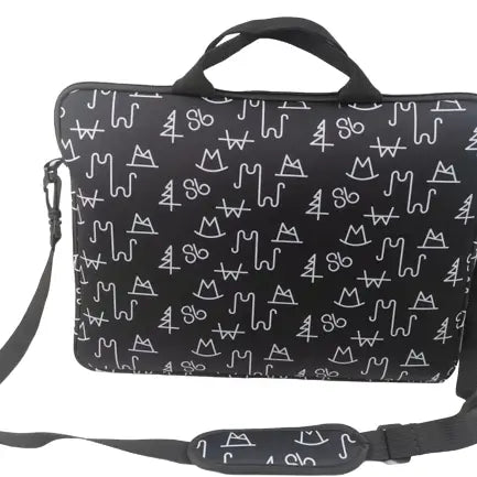 Black Brand Laptop Shoulder Bag