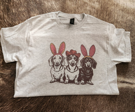 Weiner dog Easter tee